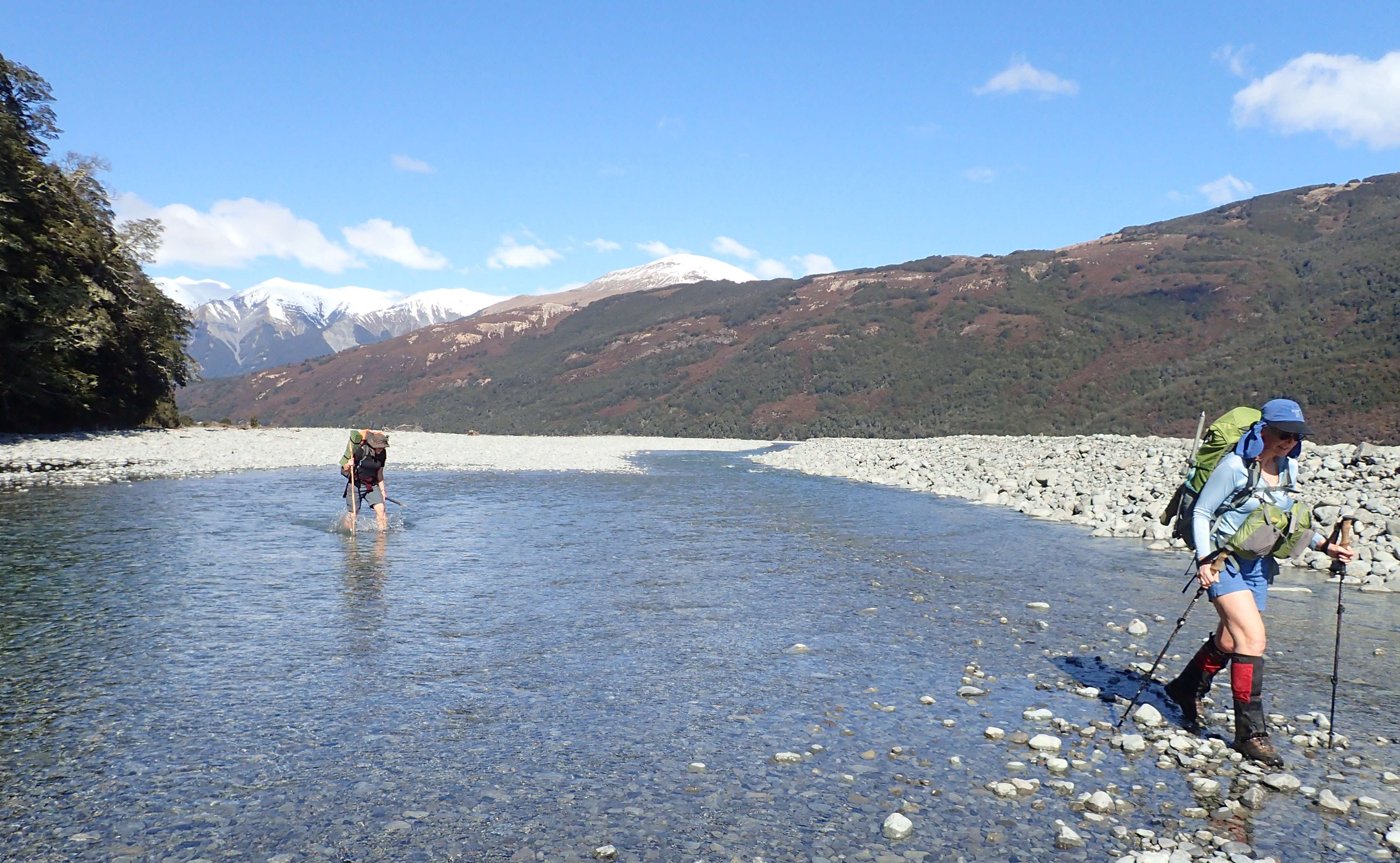 P9200634+Kerrie+and+Susan+crossing+a+braid+of+the+Waimakariri.JPG