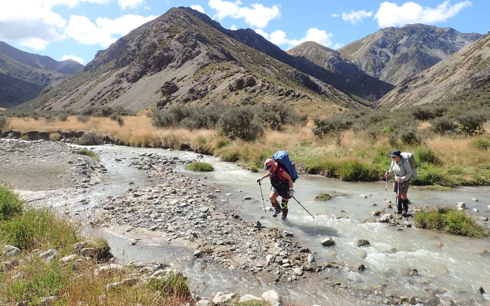 P3060153+Crossing+Stanley+River+at+the+Smyths+Stream+confluence%2C+Long+Spur+in+the+background.JPG