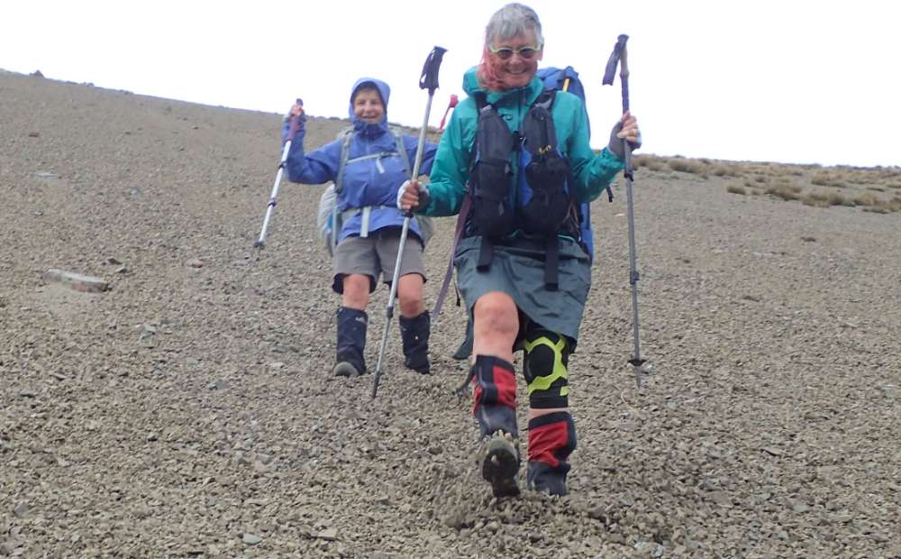 P3080255+Alison+and+Susan+enjoying+the+scree+north+of+Mt+Catley.JPG